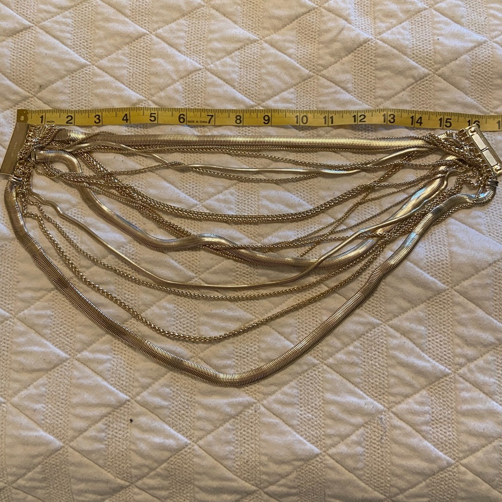 Kendra Scott statement necklace- gold toned multi strand